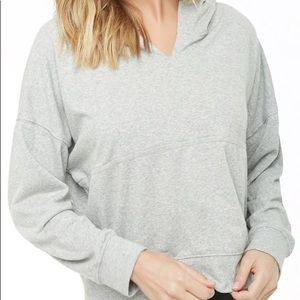 NWT Forever 21 Grey Cropped Hoodie - Small